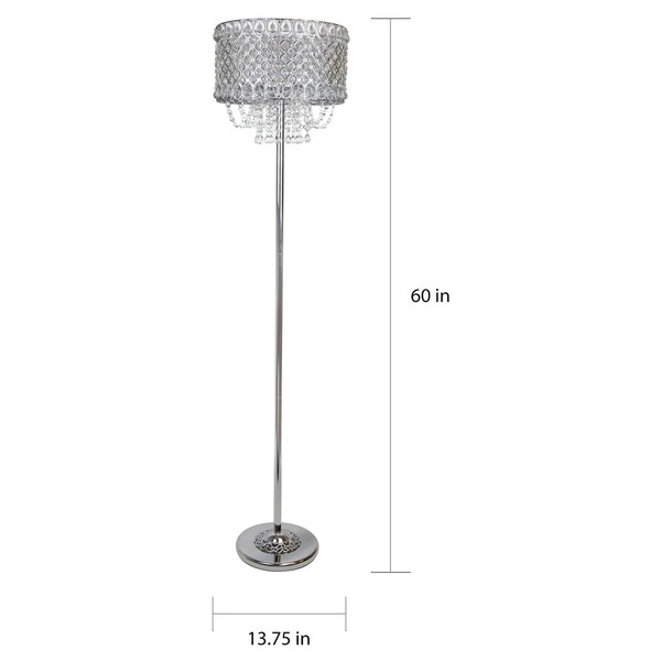 Silver Orchid Daniels 60-inch Polished Chrome Metal Floor Lamp