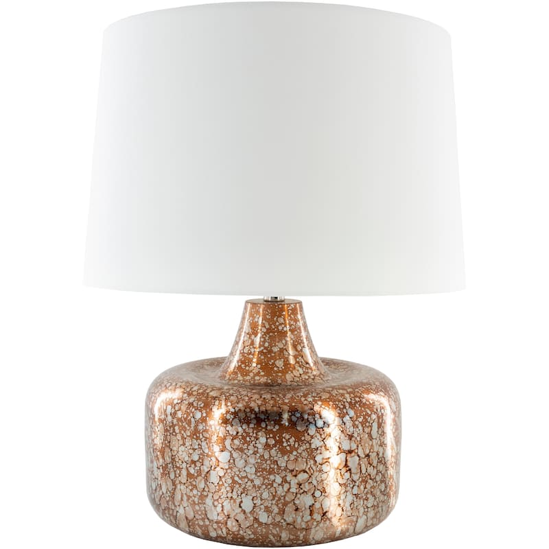 Maunie Antiqued Mid-Century Table Lamp - 23.5"H x 18"W x 18"D