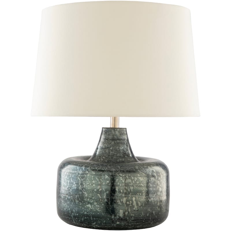 Maunie Antiqued Mid-Century Table Lamp - 23.5"H x 18"W x 18"D