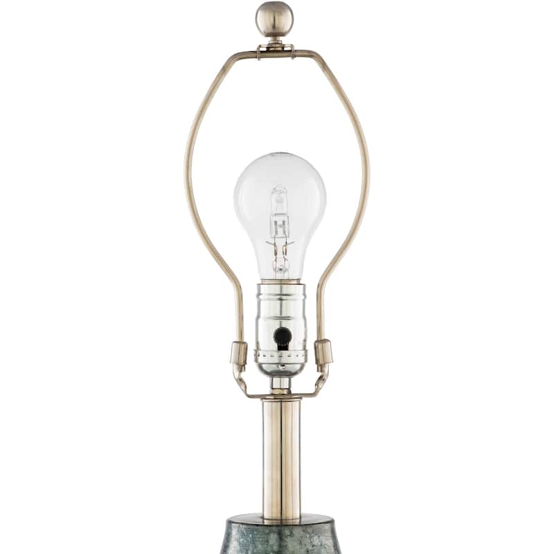 Maunie Antiqued Mid-Century Table Lamp - 23.5"H x 18"W x 18"D