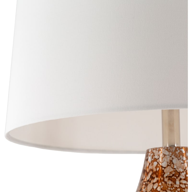 Maunie Antiqued Mid-Century Table Lamp - 23.5"H x 18"W x 18"D