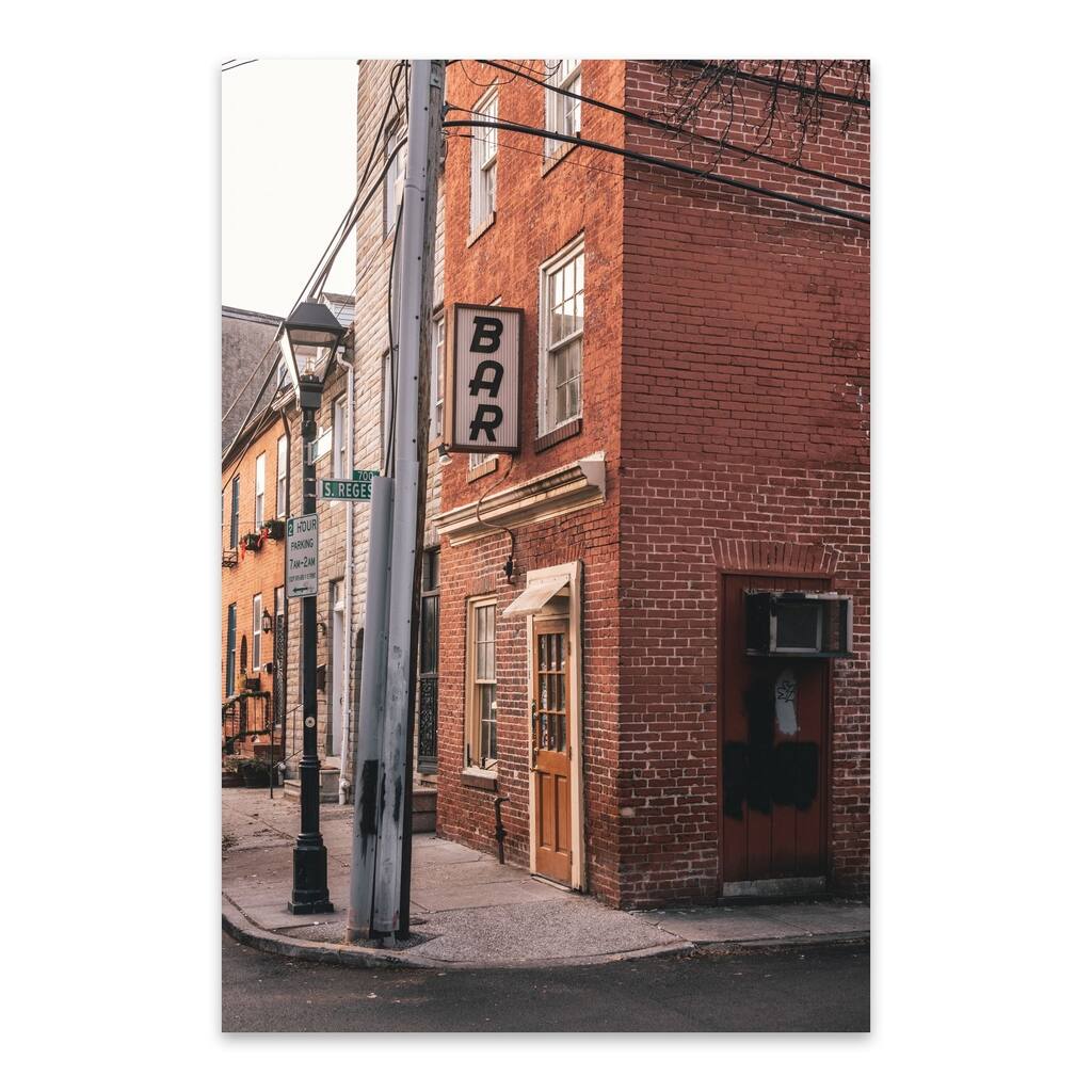 Noir Gallery Baltimore Maryland Urban Sign Photo Metal Wall Art Print