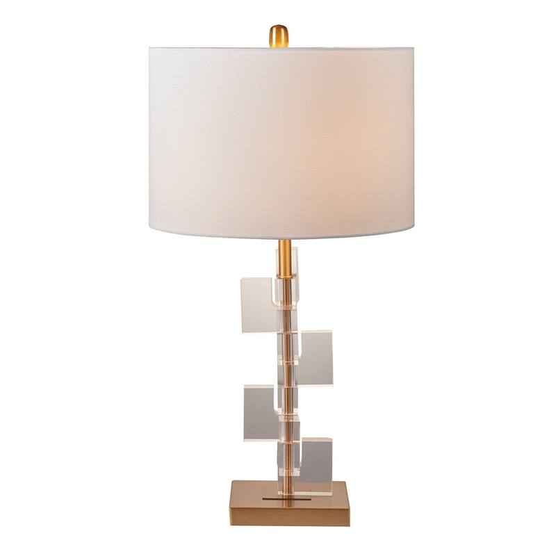 27.56-inch Accent Lamp with Off-white Drum Shade