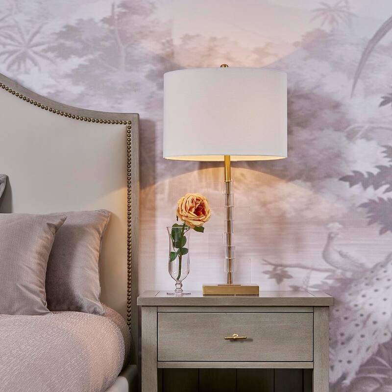 27.56-inch Accent Lamp with Off-white Drum Shade - Muret