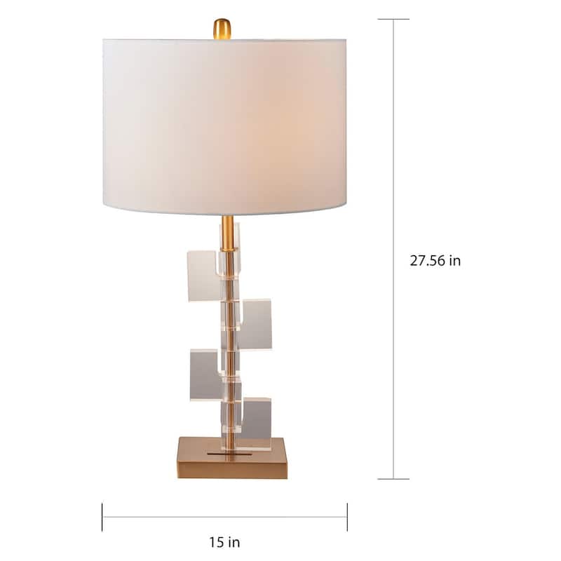 27.56-inch Accent Lamp with Off-white Drum Shade