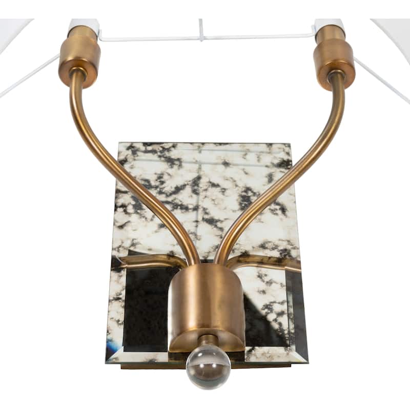 Ortley Glam Mercury Glass 2-Light Wall Sconce - 8"H x 4.5"W x 1.38"D
