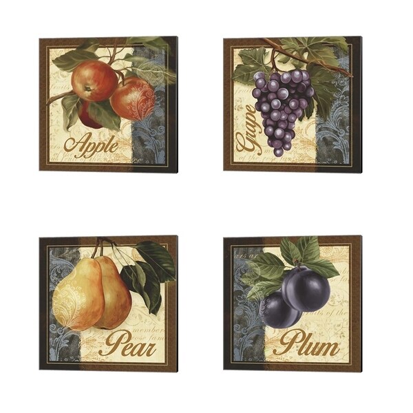 Abby White 'Fruit Illustration' Canvas Art (Set of 4)