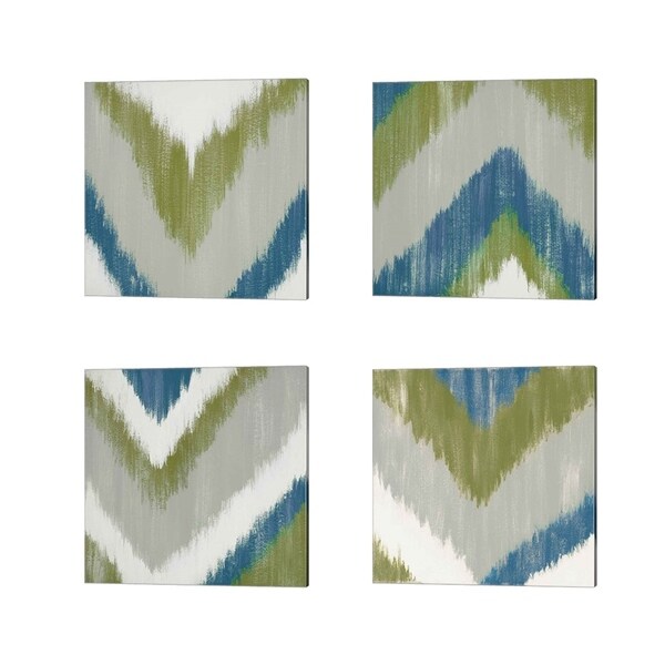 Rita Vindedzis 'Zigs N Zags' Canvas Art (Set of 4)