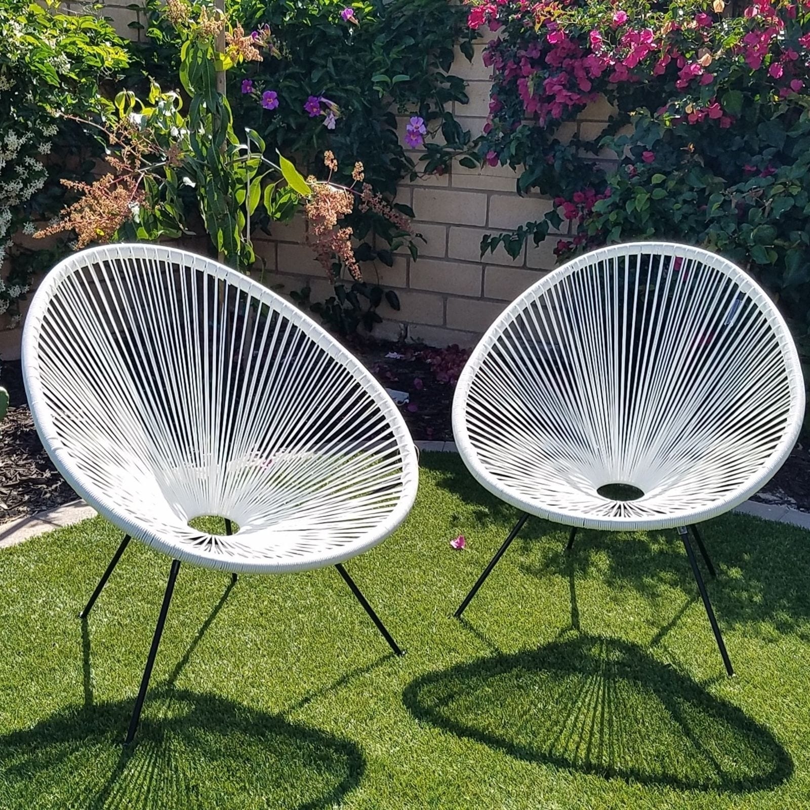 Tenir White Outdoor Patio Chairs Set Of 2 By Havenside Home Tenir White Outdoor Patio Chairs