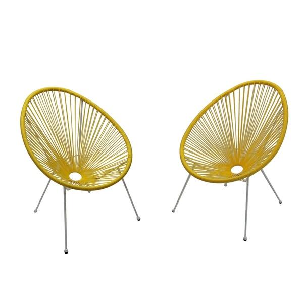 Havenside Home Tenir Light Yellow Outdoor Patio Chairs Set Havenside Home Tenir Light Yellow