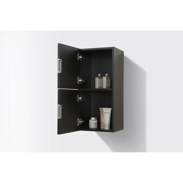 Shop Bathroom Black Wood Linen Side Cabinet W 2 Storage Areas Overstock 30597595