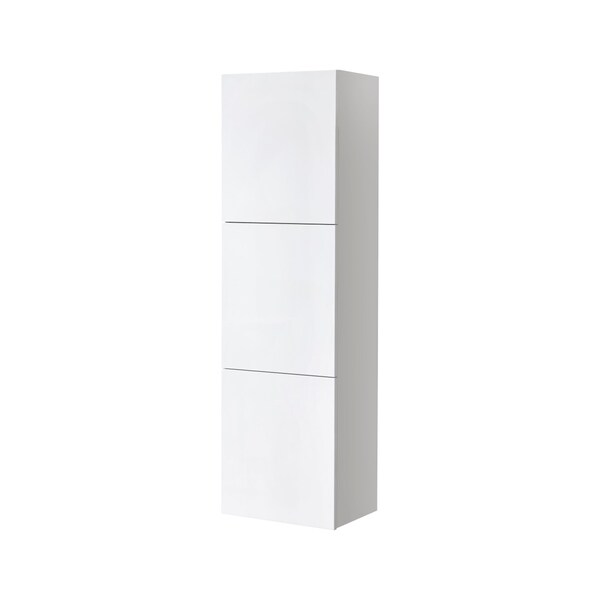 Shop Bathroom High Gloss White Linen Side w/ 3 Large Storage