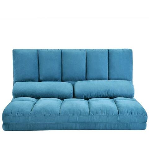 Merax Adjustable Floor Couch and Sofa, Foldable 5 Reclining Position with 2 Pillows, Love seat