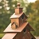 preview thumbnail 2 of 1, Church Design Iron Stake Birdhouse by Havenside Home