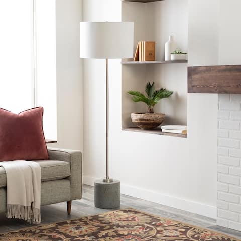 Loma Modern Concrete 62-inch Floor Lamp - 62"H x 18"W x 18"D