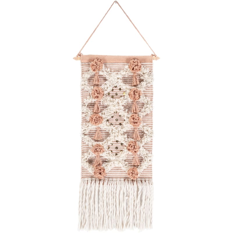 Artistic Weavers Stefania Hand Woven Sequined Wall Tapestry - 14" x 22" - 14" x 22" - Camel