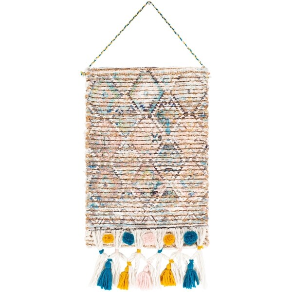 Elda Hand Woven 14 x 22 Printed Boho Wall Tapestry - 14" x 22"