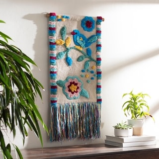 Artistic Weavers Eulalie Hand Woven 16 x 26 Floral Wall Tapestry - 16" x 26"