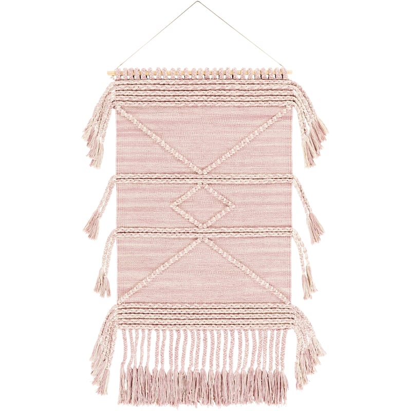 Livabliss Sanae Hand Woven Tasseled Wall Tapestry - 24" x 36"