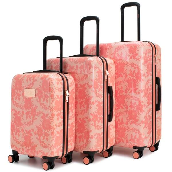 BADGLEY MISCHKA Essence 3 Piece Hard Spinner Luggage Set Herringbone