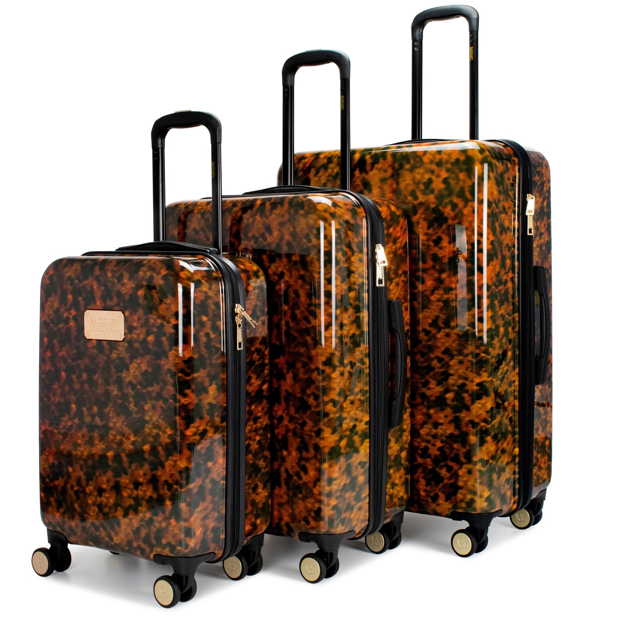 BADGLEY MISCHKA Essence 3 Piece Hard Spinner Luggage Set Herringbone