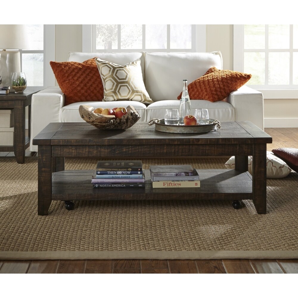 Overstock Cally Solid Wood Coffee Table