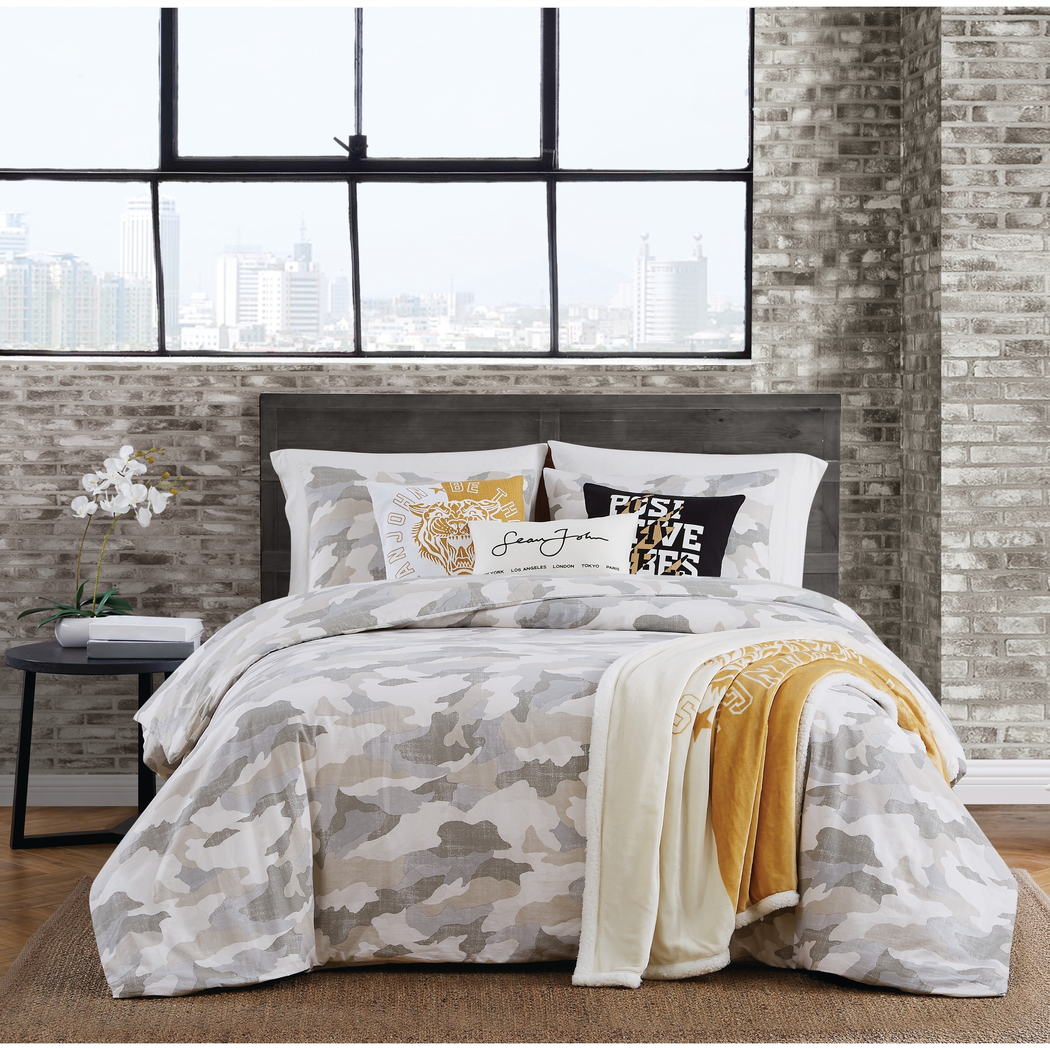 Shop Sean John Garment Washed Camo Comforter Set Free Shipping