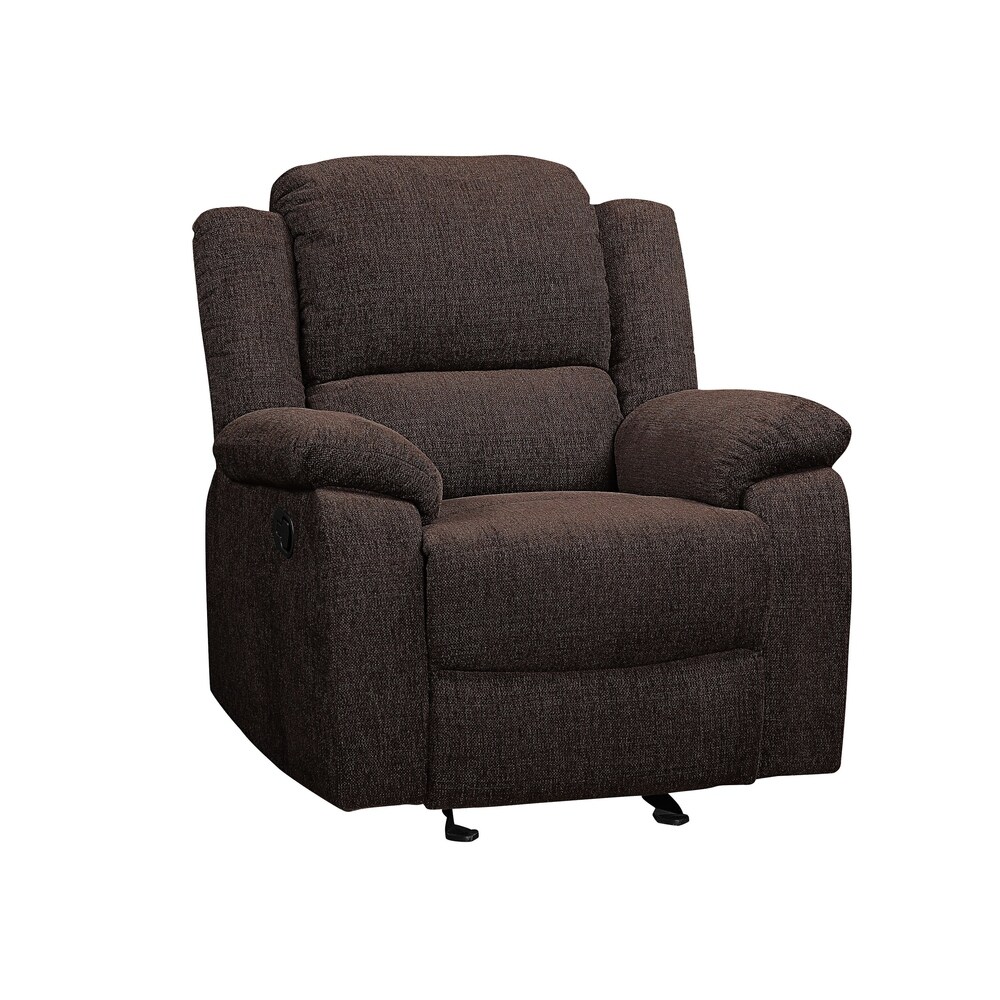 baron chenille glider reclining chair