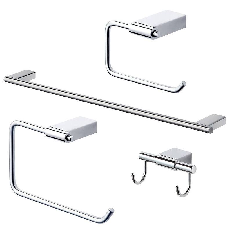 Transolid Maddox KA-MDX-4-PC 4-Piece Bathroom Accessory Kit - 2.88" x 25.91" x 0.73"