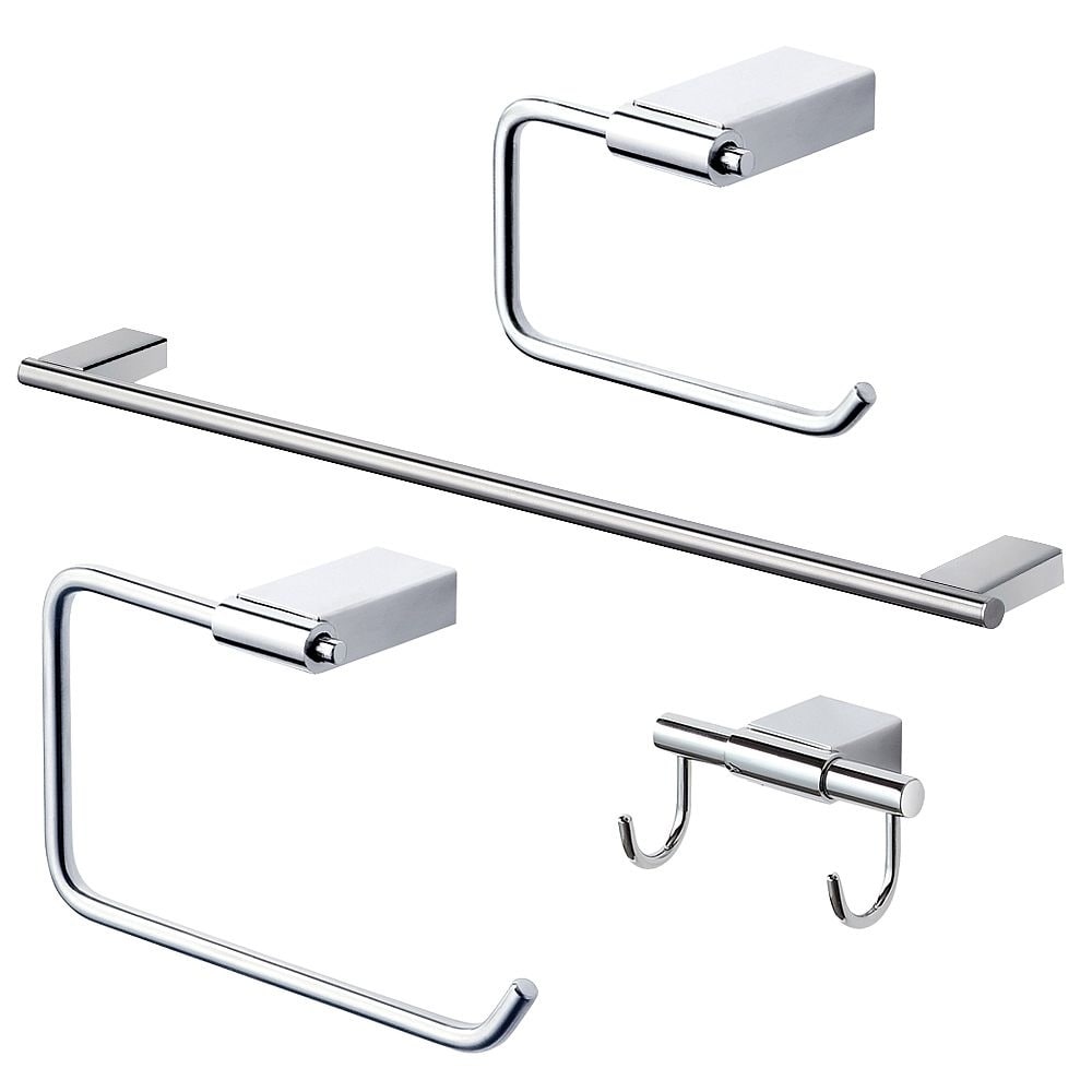Transolid Maddox KA-MDX-4-PC 4-Piece Bathroom Accessory Kit - 2.88" x 25.91" x 0.73"