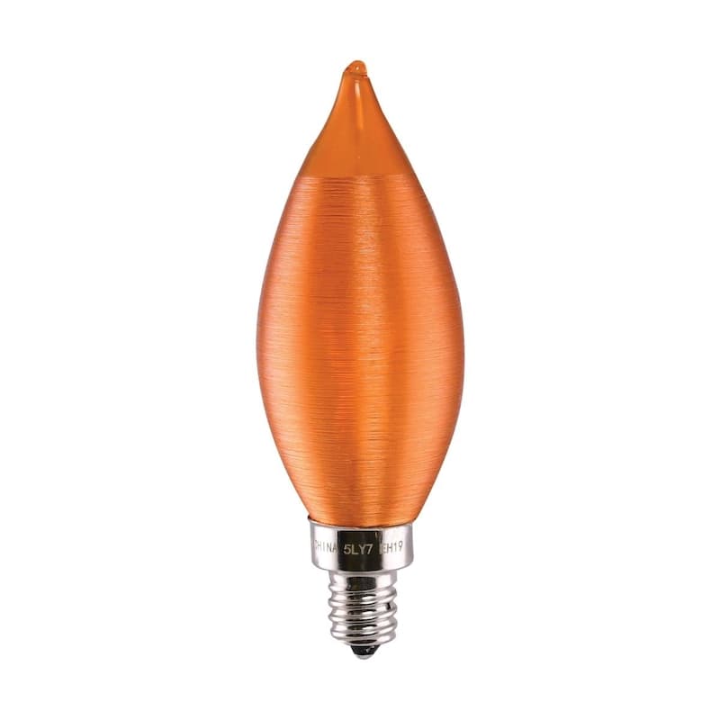 2 Watt CA11 LED Amber E12 21K 120 Volts - Spun Amber