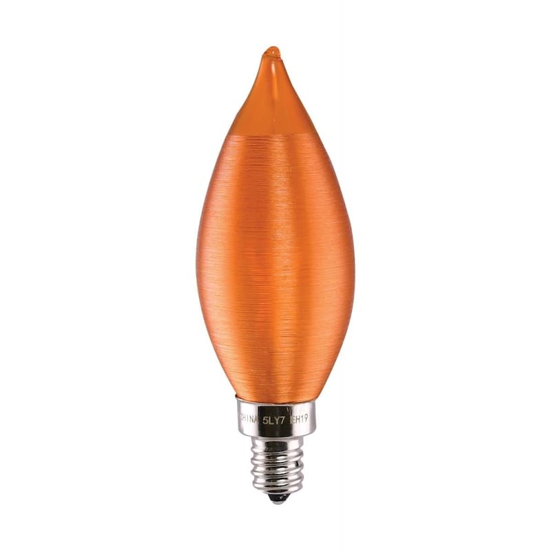 2 Watt CA11 LED Amber E12 21K 120 Volts CD - Spun Amber
