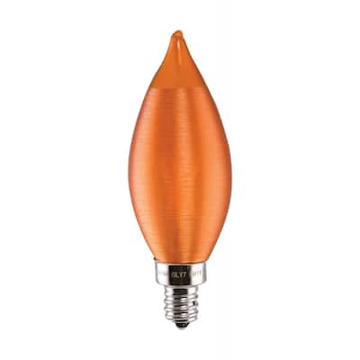 2 Watt CA11 LED Amber E12 21K 120 Volts CD - Spun Amber