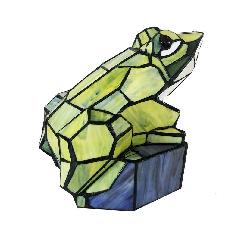 Gracewood Hollow Chee Tiffany-style Green Frog Accent Lamp/Night Light