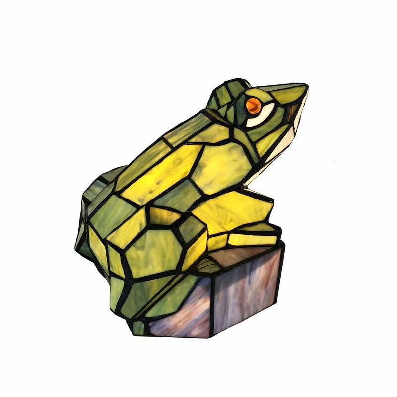 Gracewood Hollow Chee Tiffany-style Green Frog Accent Lamp/Night Light
