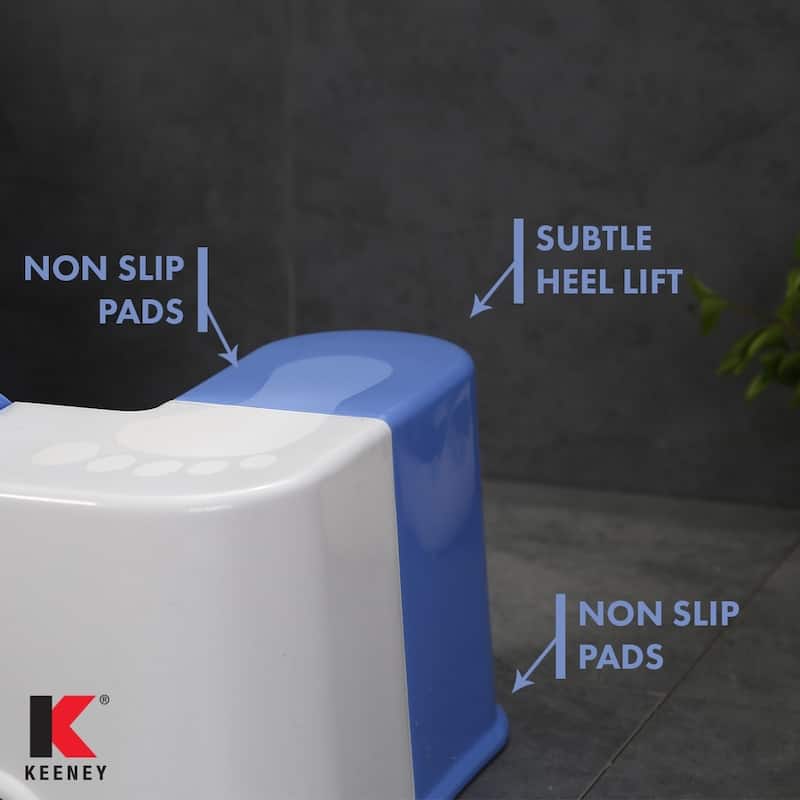 Keeney SQT1C Bathroom Toilet Stool Aid with Tissue and Cell Phone Holder