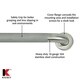 preview thumbnail 4 of 6, Keeney 1-1/4 in. Classic Stainless Steel Grab Bar, Concealed with Safety Grip