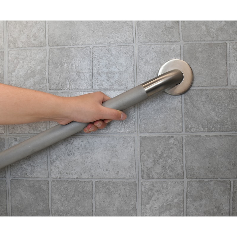Keeney 1-1/4 in. Classic Stainless Steel Grab Bar, Concealed with Safety Grip