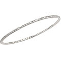 Sterling Essentials Sterling Silver Cubic Zirconia Bangle Bracelet (7-inch)