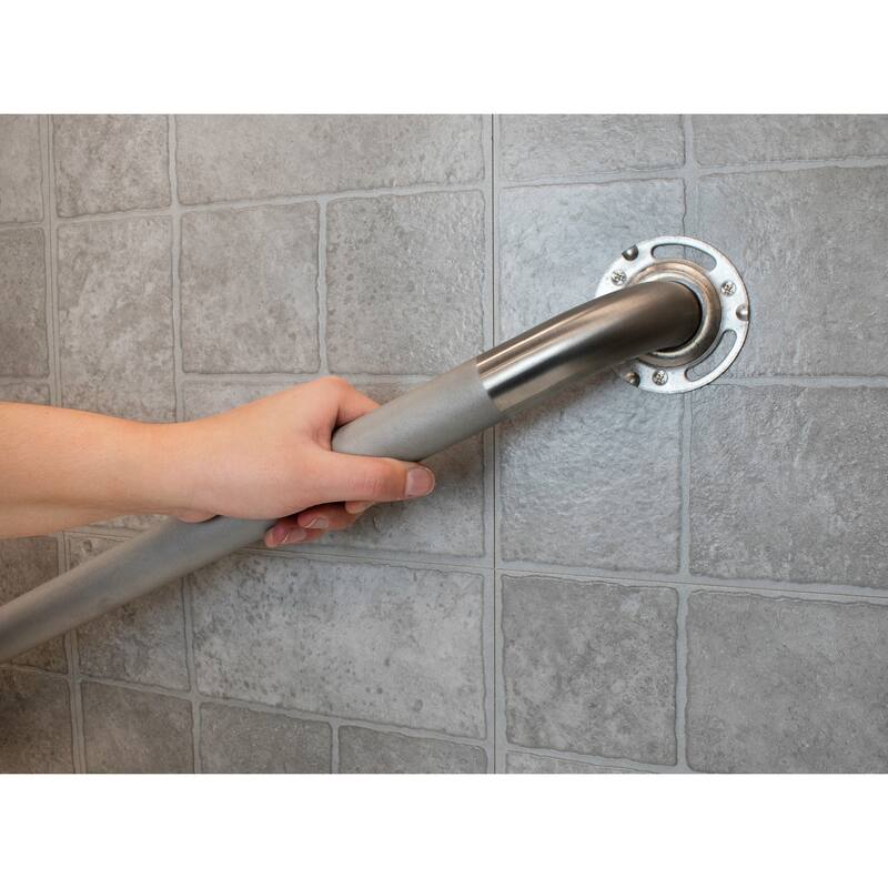 Keeney 1-1/4 in. Classic Stainless Steel Grab Bar, Exposed with Safety Grip