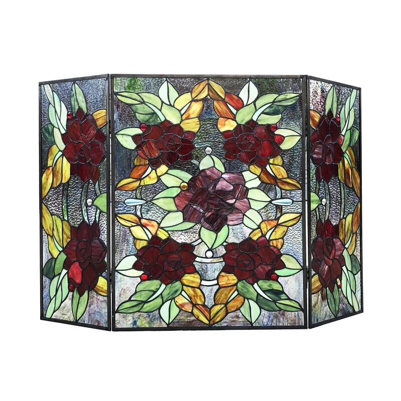 Gracewood Hollow Centina Multicolored Floral 3-panel Fireplace Screen