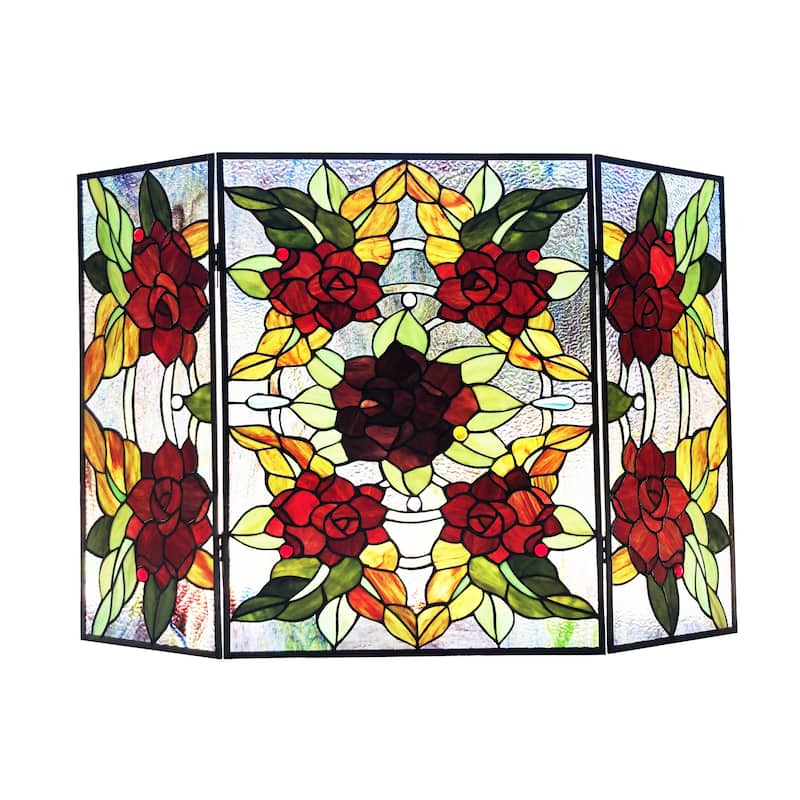 Gracewood Hollow Centina Multicolored Floral 3-panel Fireplace Screen