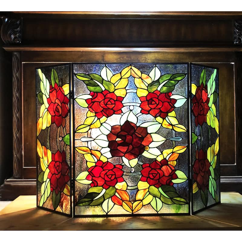 Gracewood Hollow Centina Multicolored Floral 3-panel Fireplace Screen