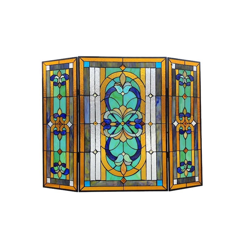 Gracewood Hollow Casper Multicolored 3-panel Fireplace Screen