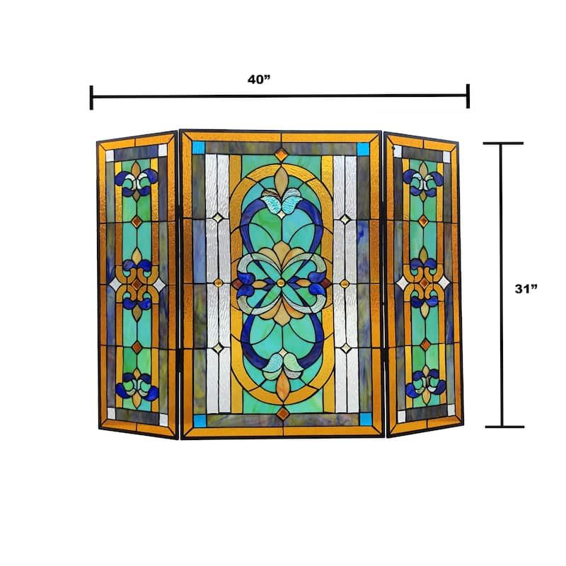 Gracewood Hollow Casper Multicolored 3-panel Fireplace Screen
