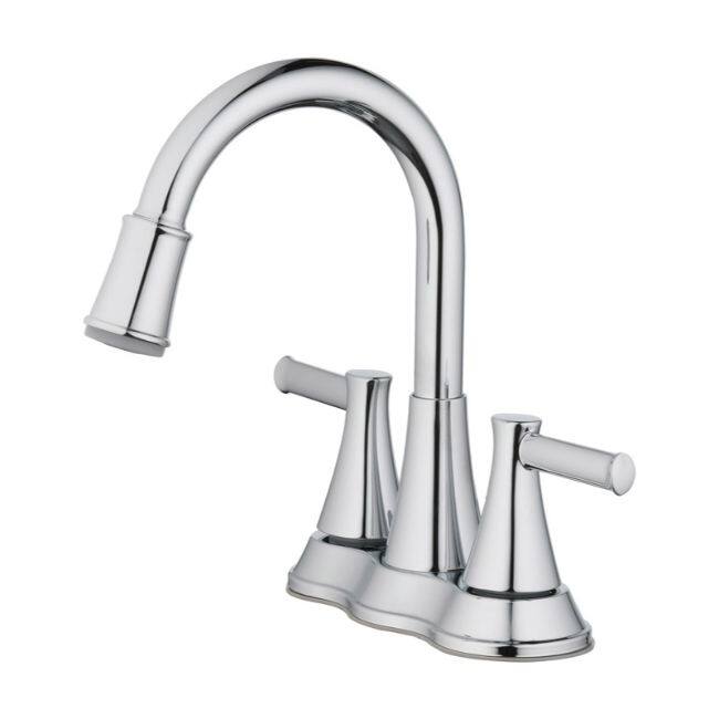 OakBrook Doria Chrome Two Handle LED Lavatory Pop-Up Faucet 4 in.