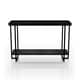 preview thumbnail 3 of 4, Furniture of America Alivia Rustic Black 47-inch 1-shelf Sofa Table