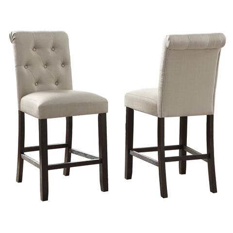 Copper Grove Solitude Tufted Armless Counter Height Dining Chairs (Set of 2)