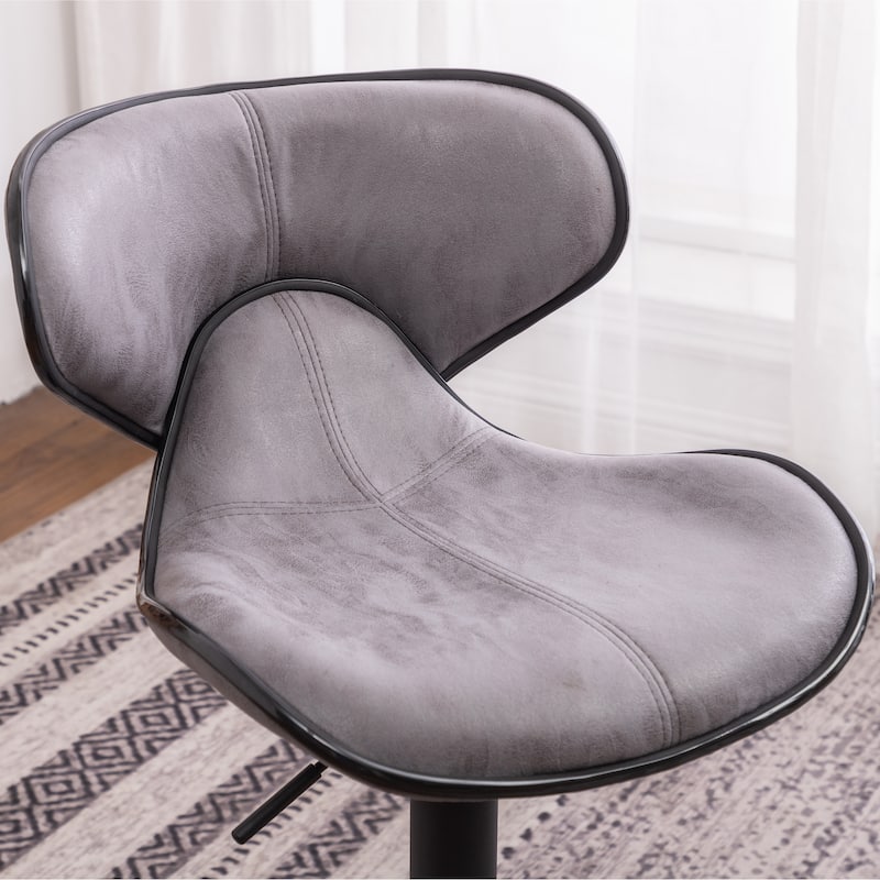 Carbon Loft Medway Weathered Airlift Adjustable Swivel Barstool (Set of 2)
