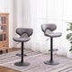 preview thumbnail 2 of 16, Carbon Loft Medway Weathered Airlift Adjustable Swivel Barstool (Set of 2)